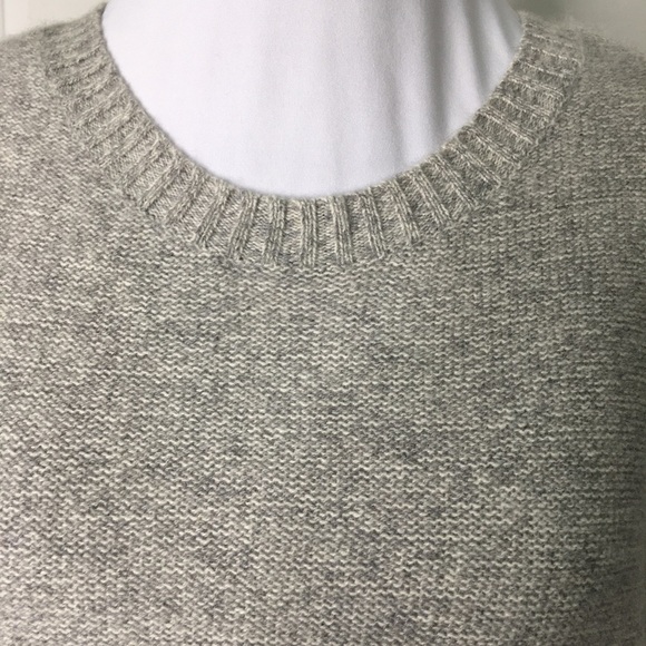 Tess Giberson Gray Cold Shoulder Sweater Top Size Small 100% Cashmere - Picture 4 of 15